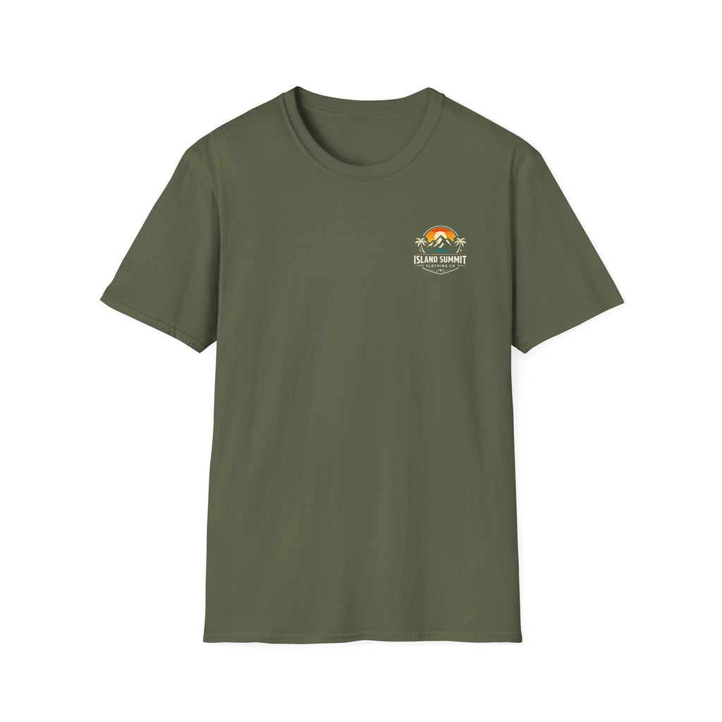 Island Summit sunset mountain palm Tee