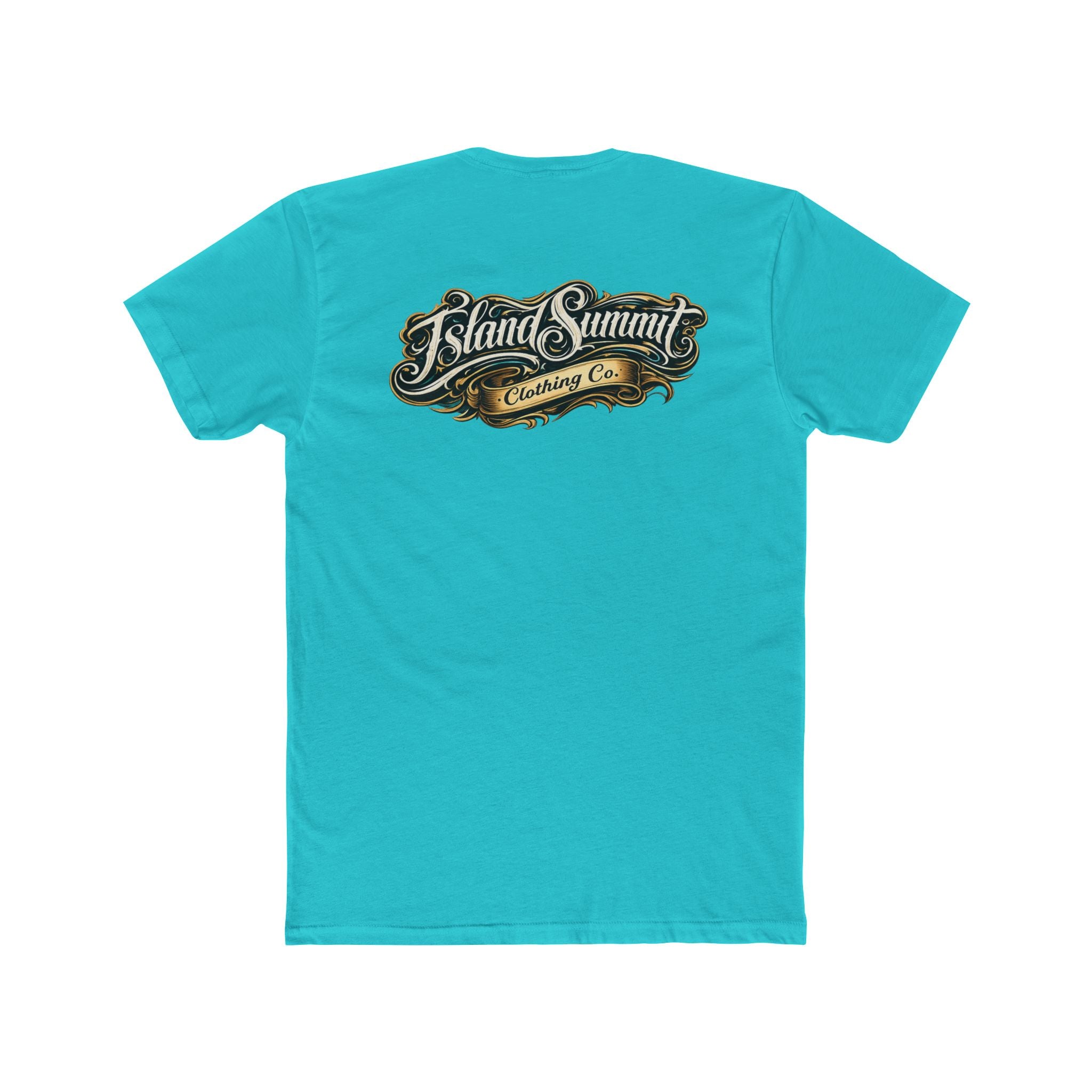 Island Summit Clothing Co logo T-Shirt | Vintage script chest and back graphic