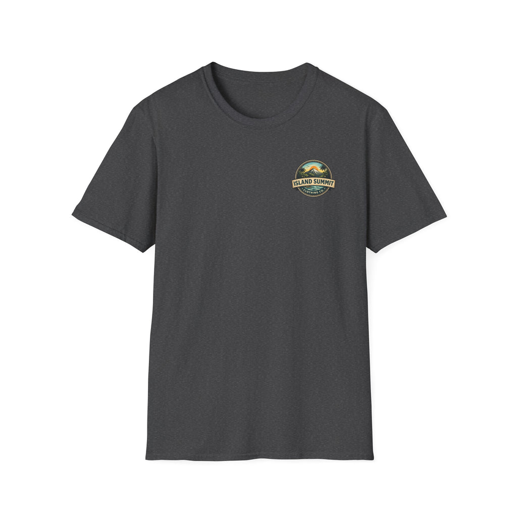 Island Summit logo tropical mountain Tee