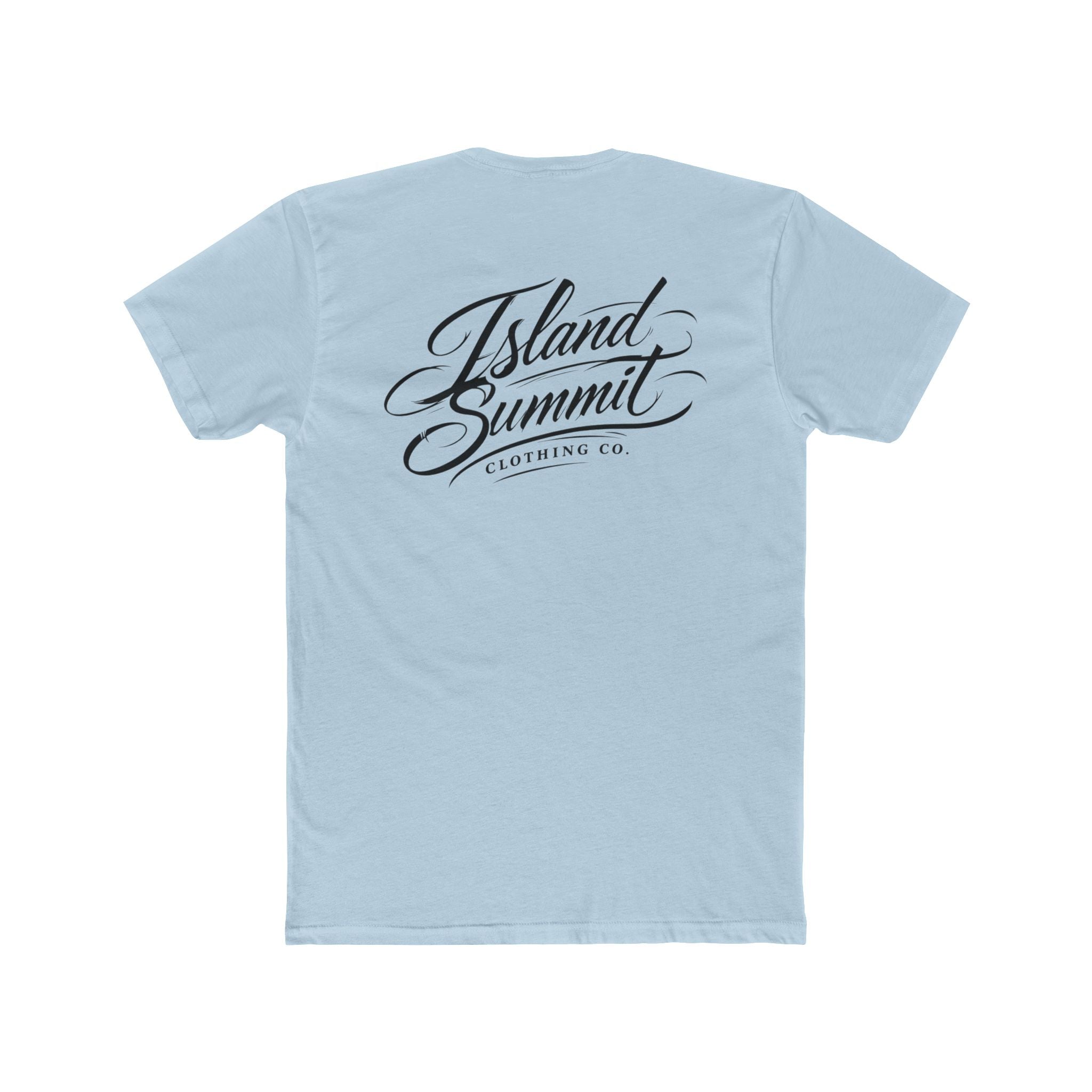 Island Summit Script Logo T-Shirt | Chest and Back Logo