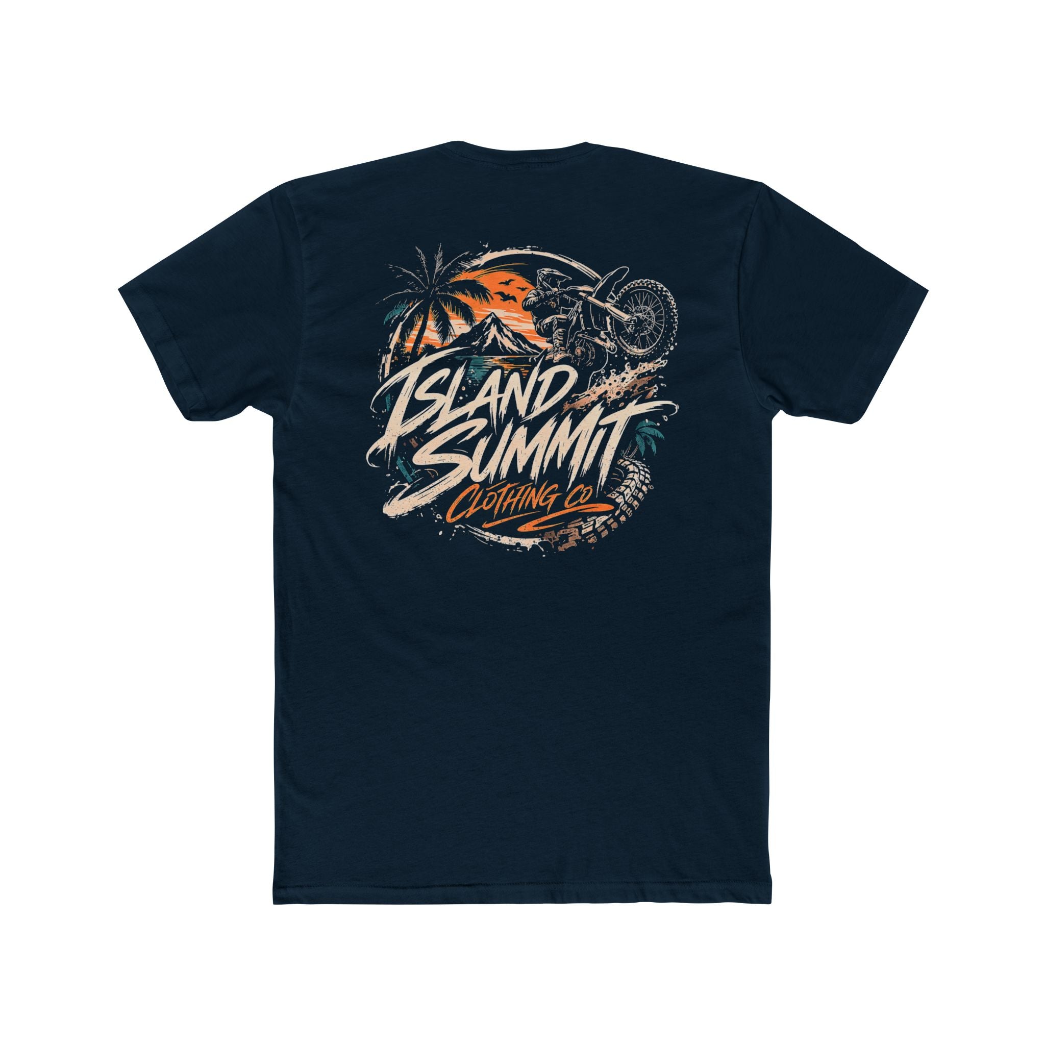 Island Summit Motorcycle Palm Sunset Tee