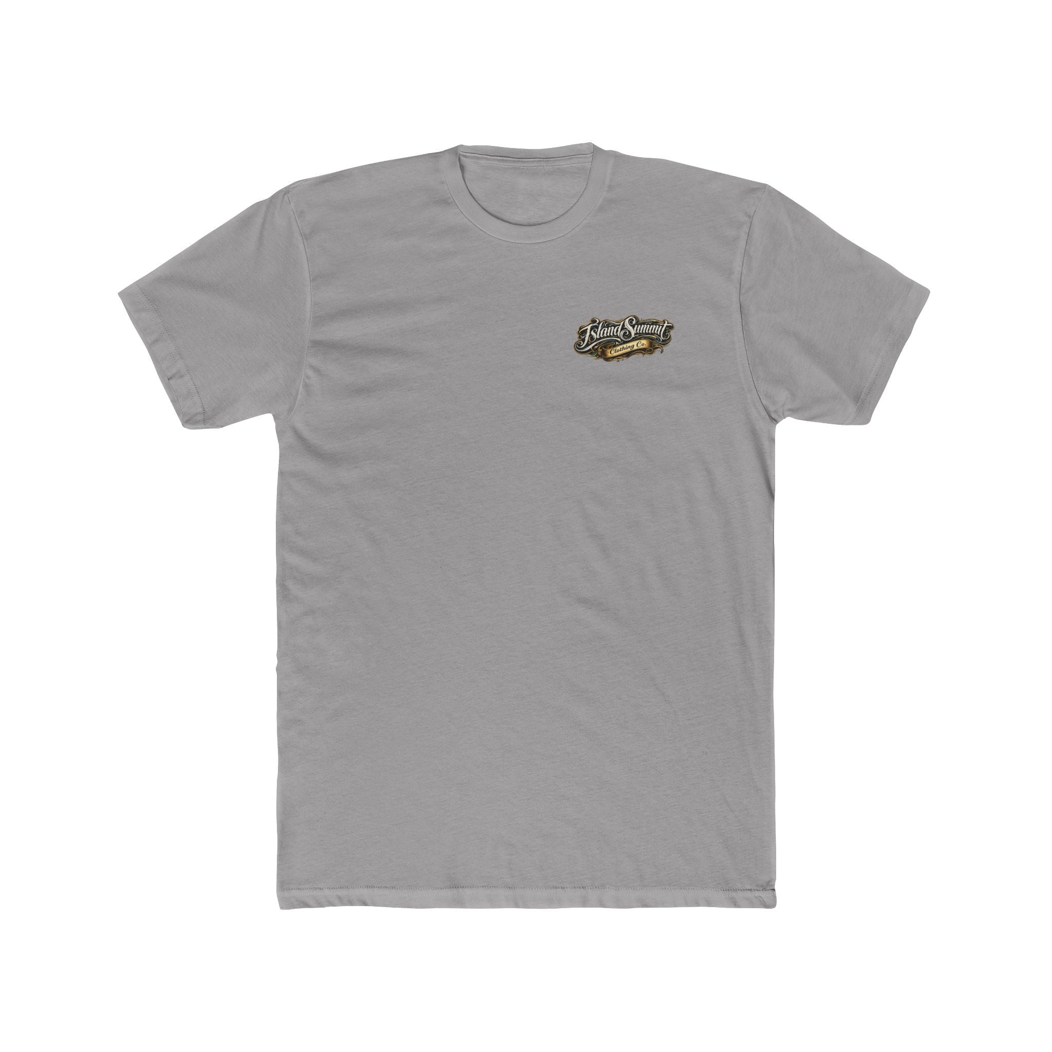 Island Summit Clothing Co logo T-Shirt | Vintage script chest and back graphic