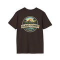 Island Summit logo tropical mountain Tee