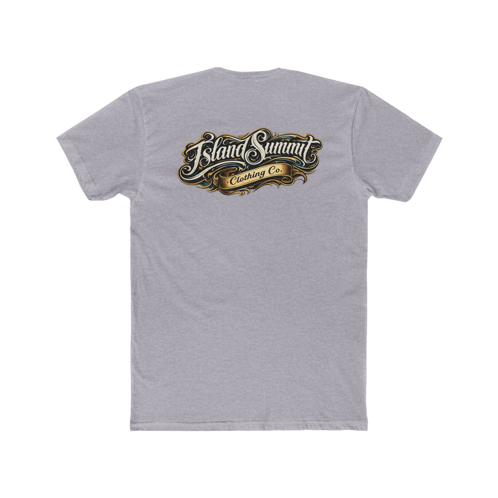 Island Summit Clothing Co logo T-Shirt | Vintage script chest and back graphic