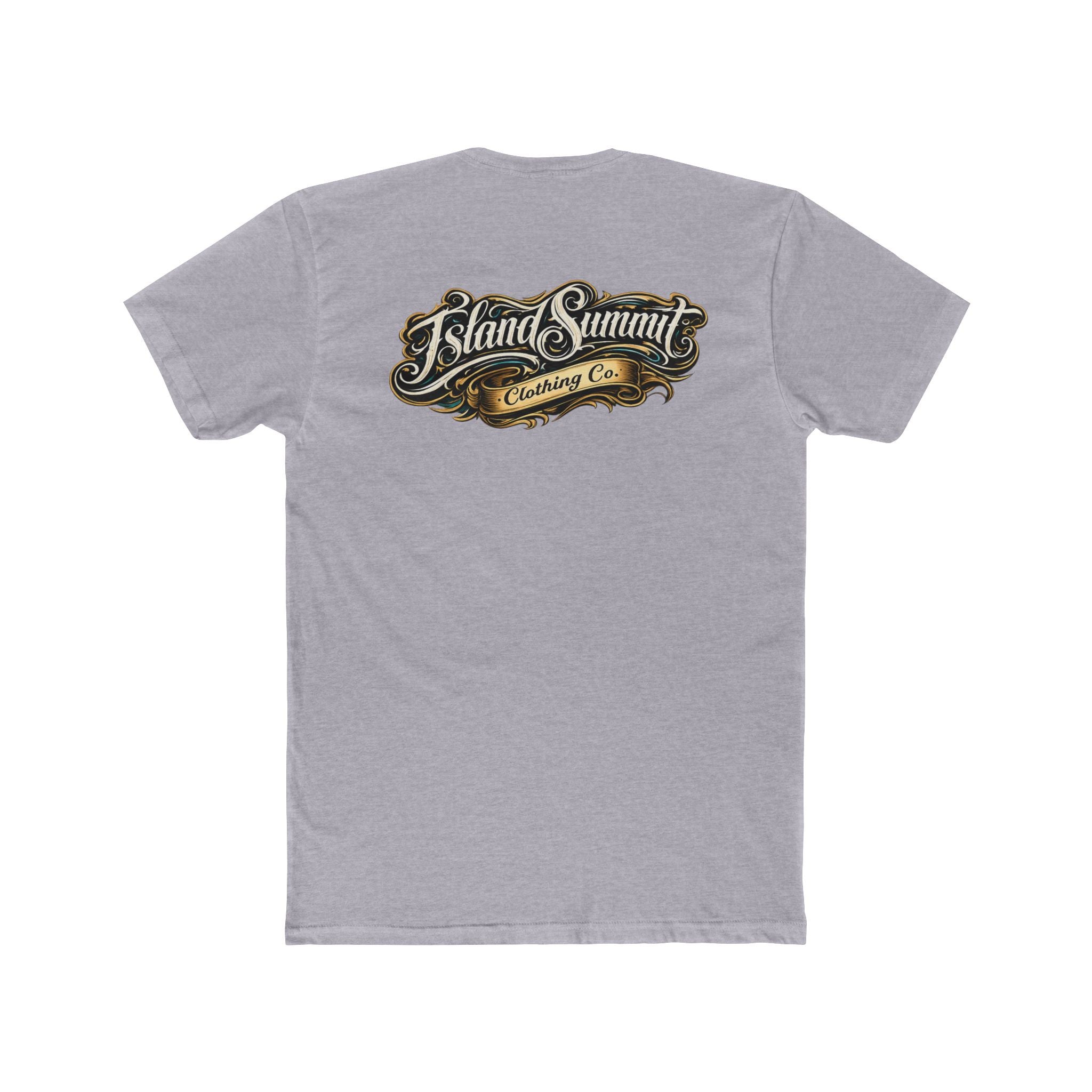 Island Summit Clothing Co logo T-Shirt | Vintage script chest and back graphic