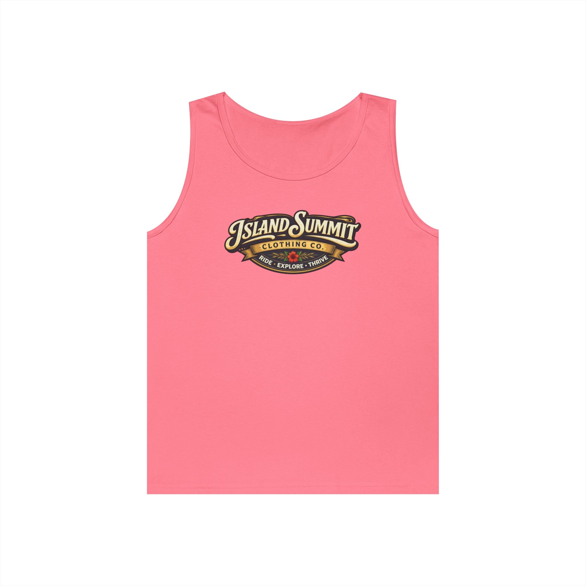 Island Summit Logo Tank Top | Vintage Surf Badge, Beachwear