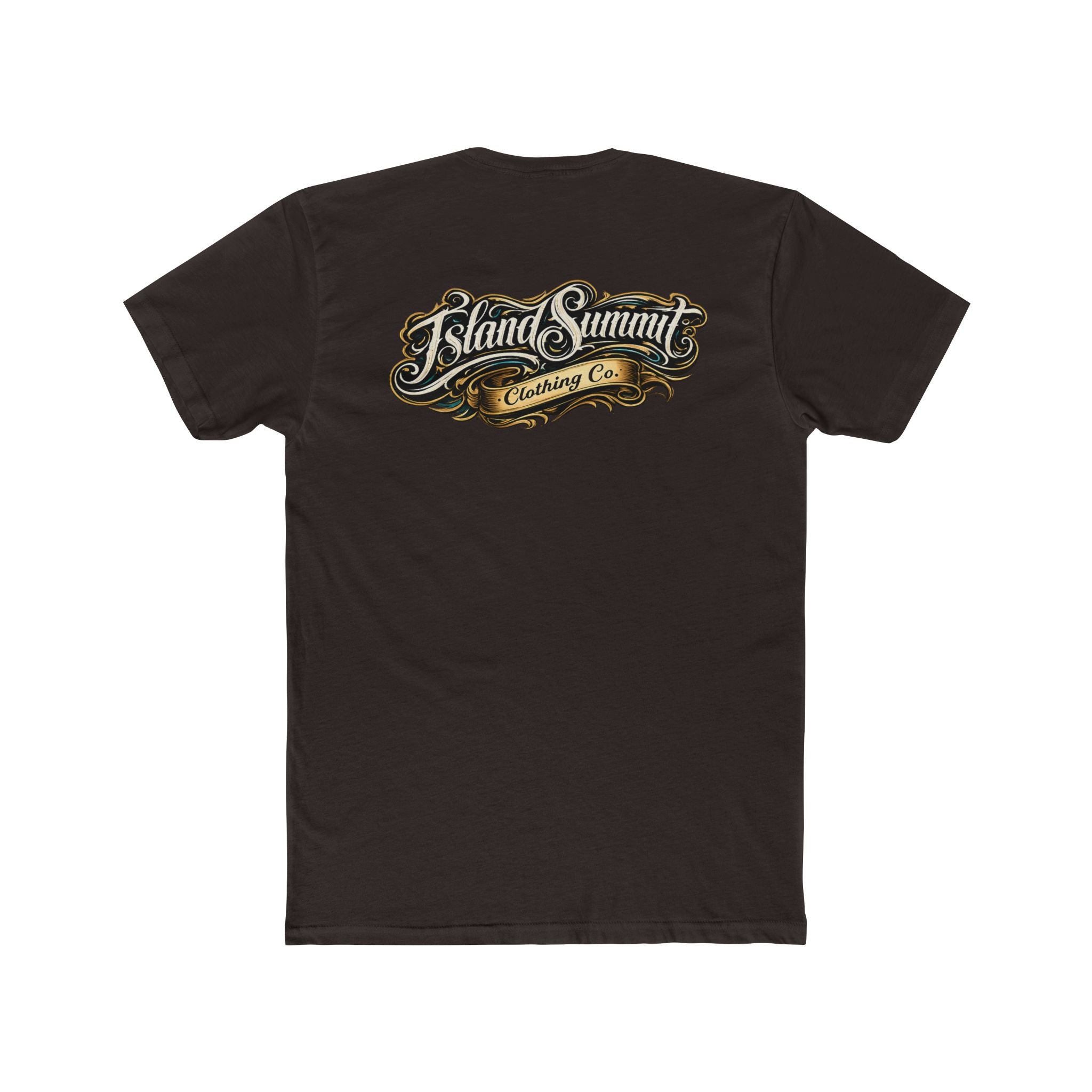 Island Summit Clothing Co logo T-Shirt | Vintage script chest and back graphic