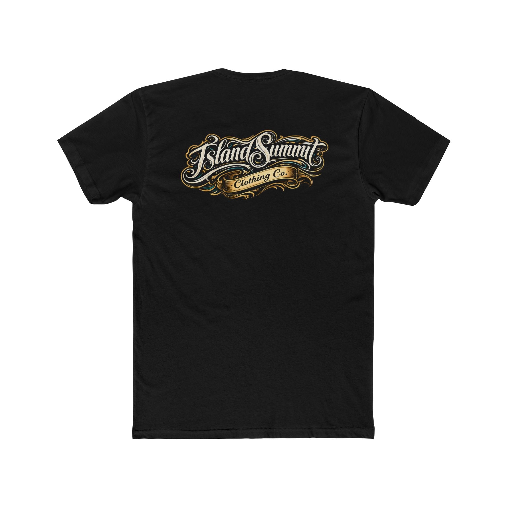 Island Summit Clothing Co logo T-Shirt | Vintage script chest and back graphic