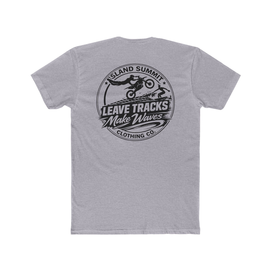 Island Summit Leave Tracks, Make Waves Dirt Bike Surf Tee