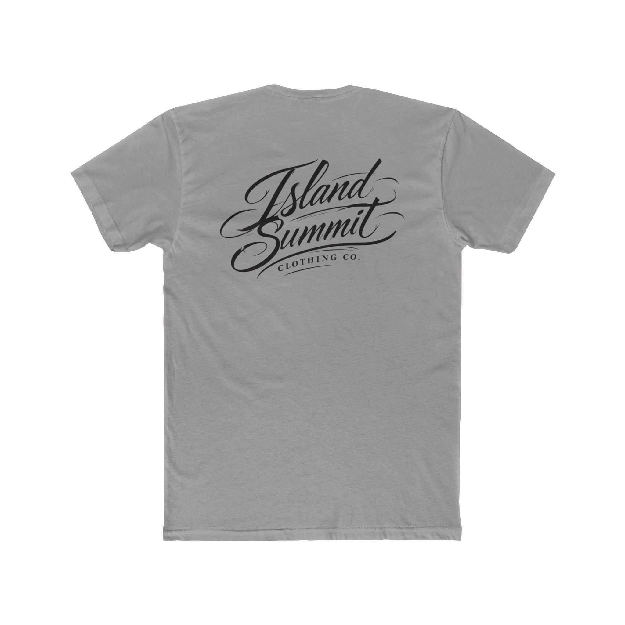 Island Summit Script Logo T-Shirt | Chest and Back Logo