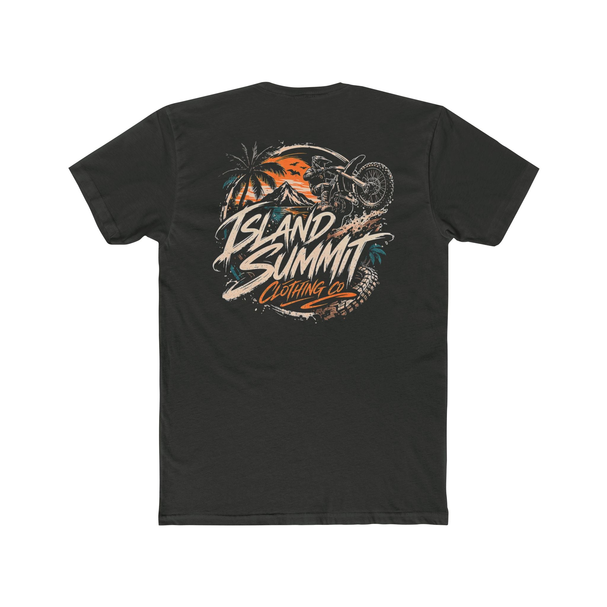 Island Summit Motorcycle Palm Sunset Tee