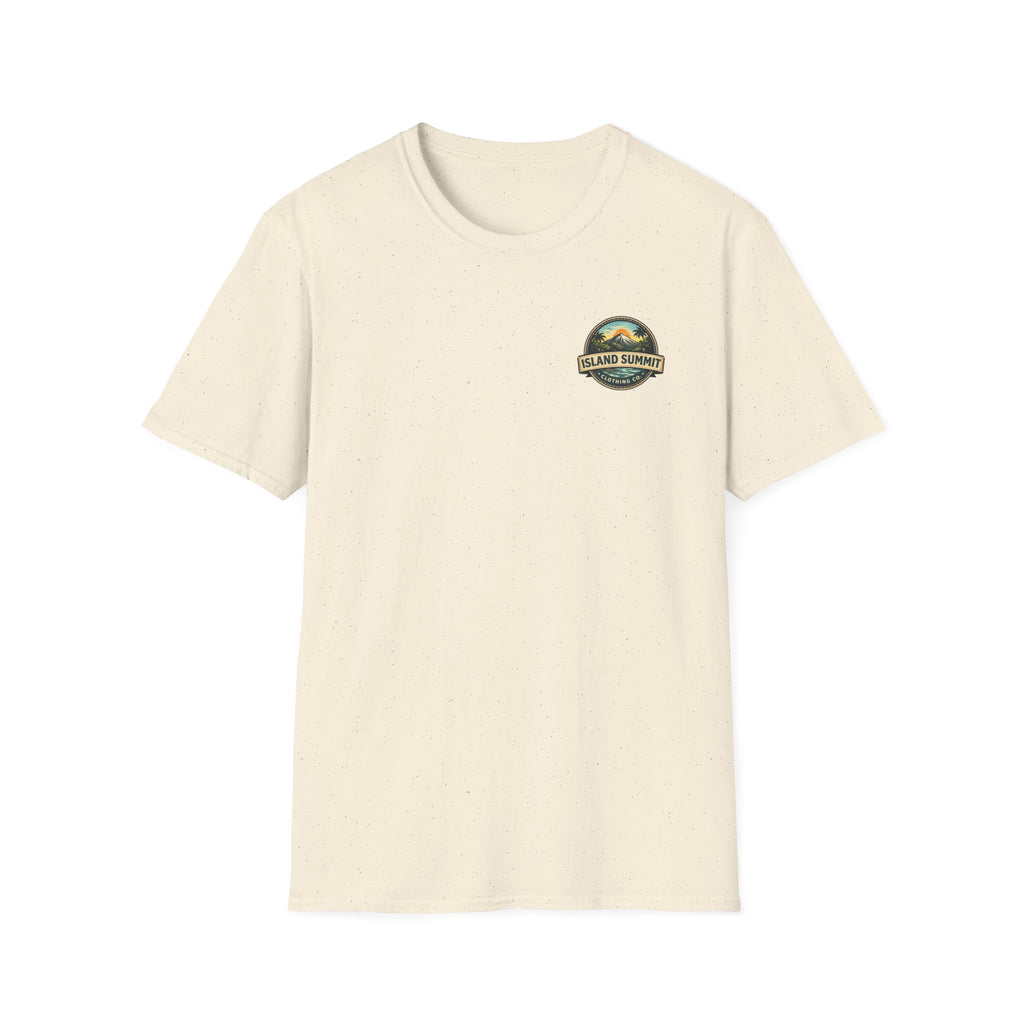 Island Summit logo tropical mountain Tee