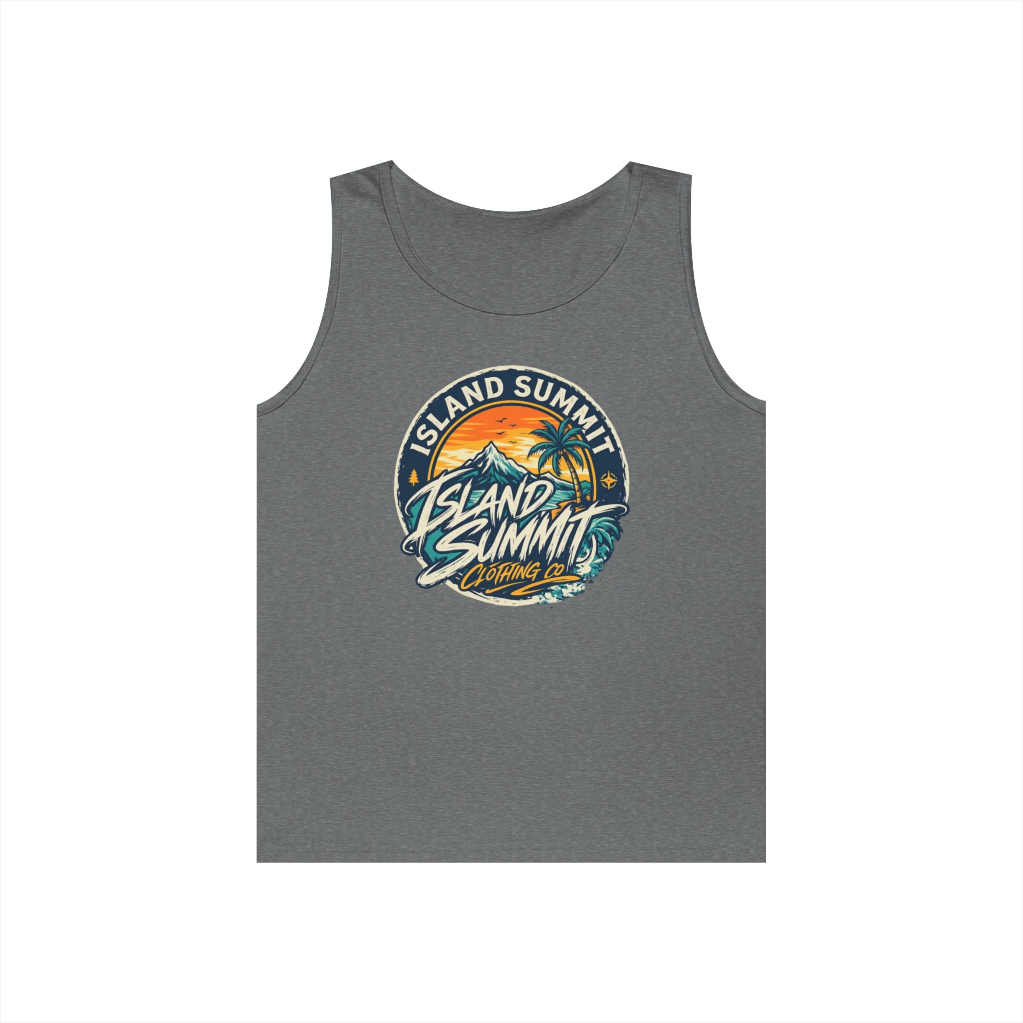 Island Summit Sunset Palm Tank Top