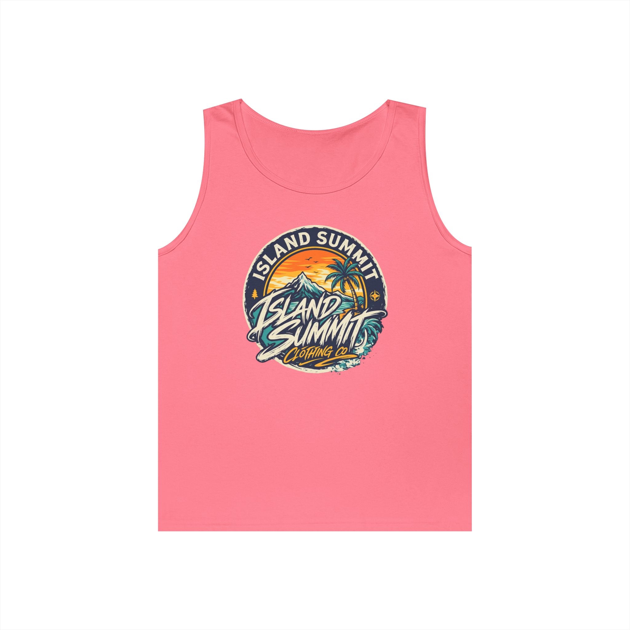Island Summit Sunset Palm Tank Top