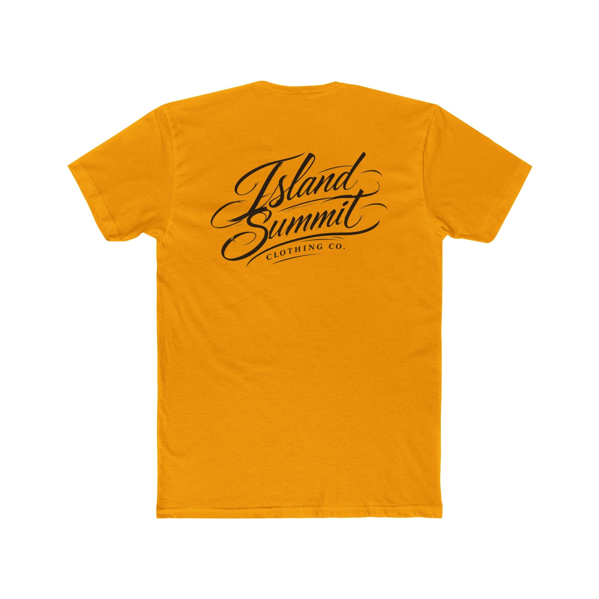 Island Summit Script Logo T-Shirt | Chest and Back Logo