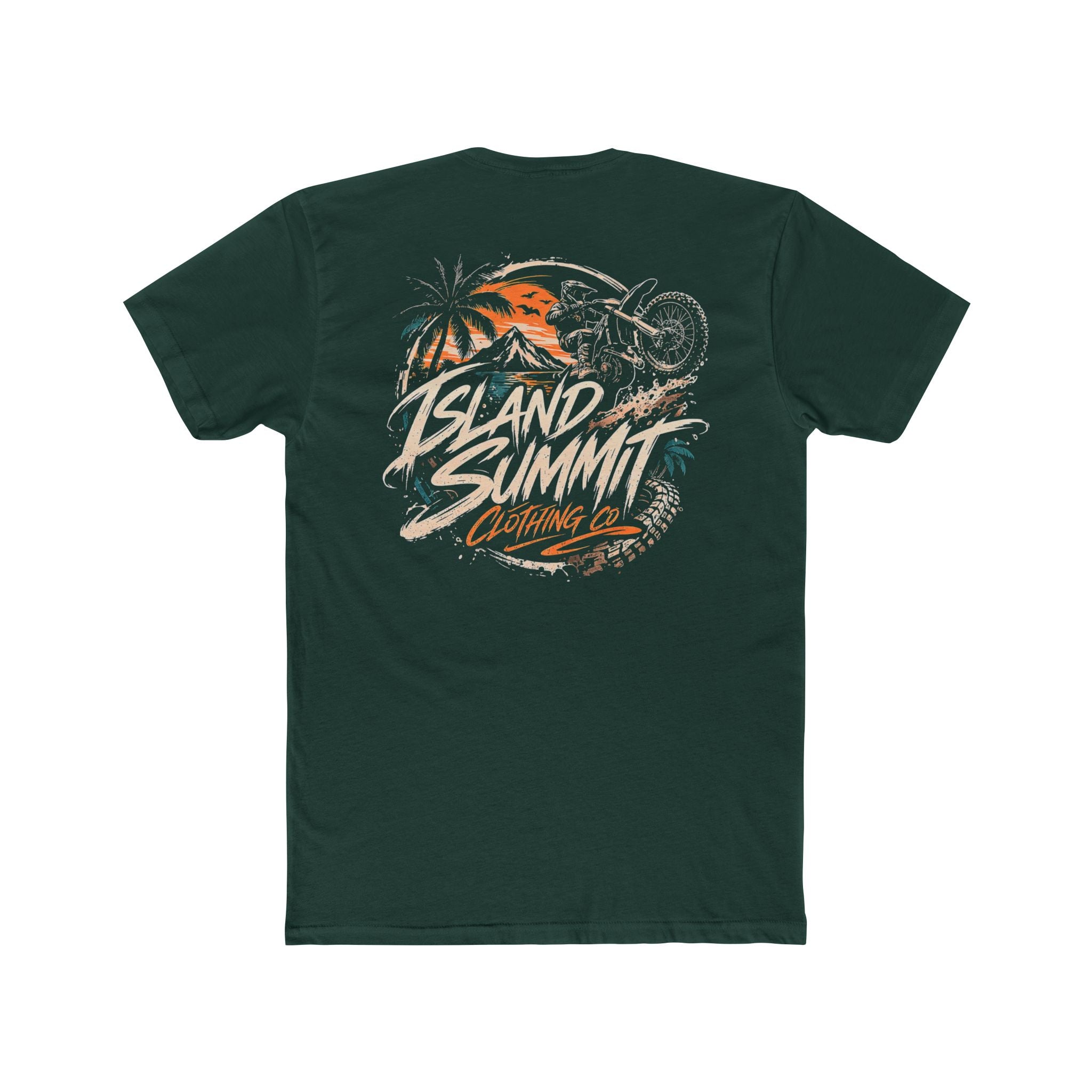 Island Summit Motorcycle Palm Sunset Tee