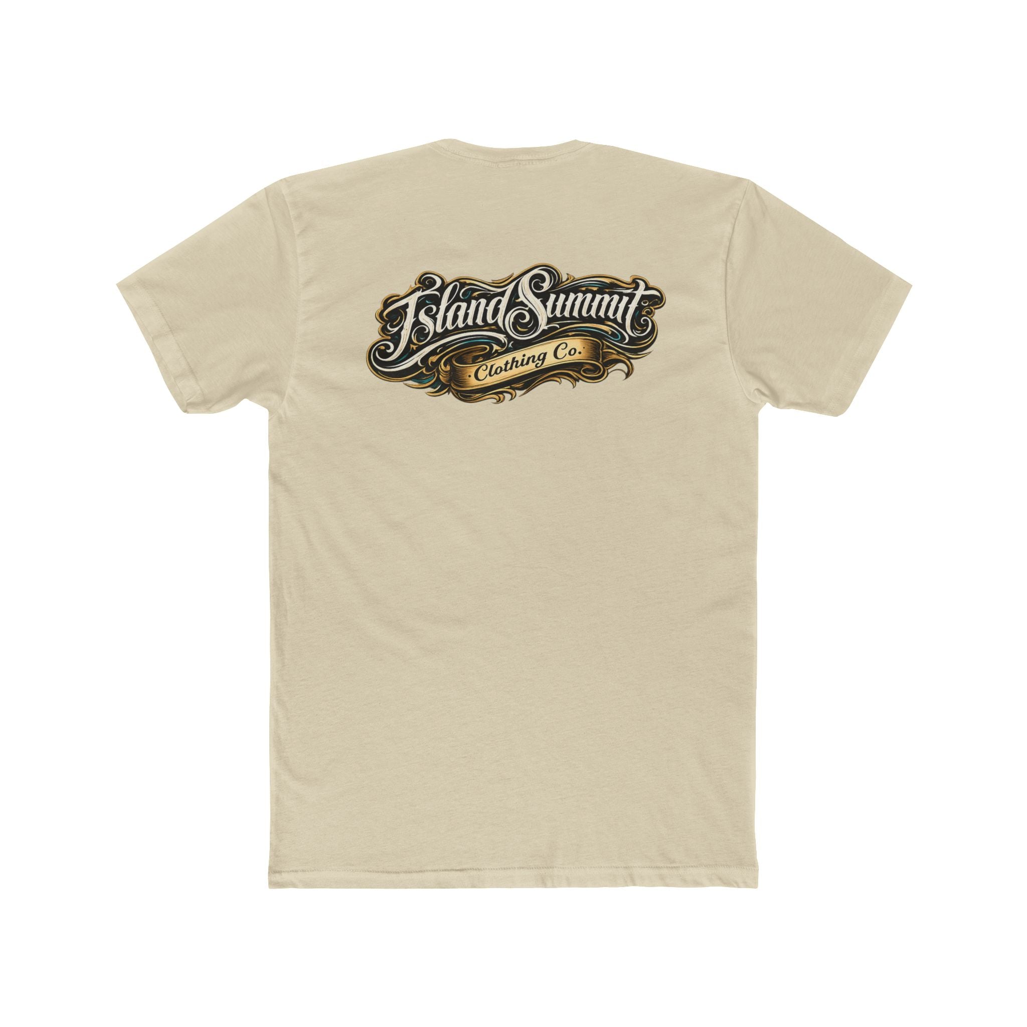 Island Summit Clothing Co logo T-Shirt | Vintage script chest and back graphic