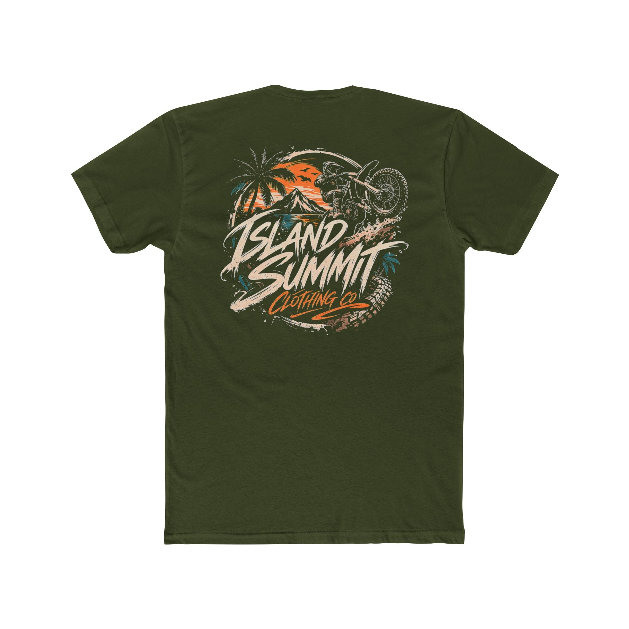 Island Summit Motorcycle Palm Sunset Tee