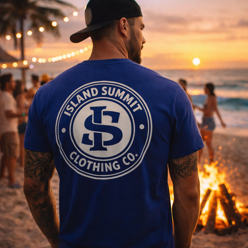 Island Summit Clothing Co. Logo Tee | Chest & Back Logo Shirt