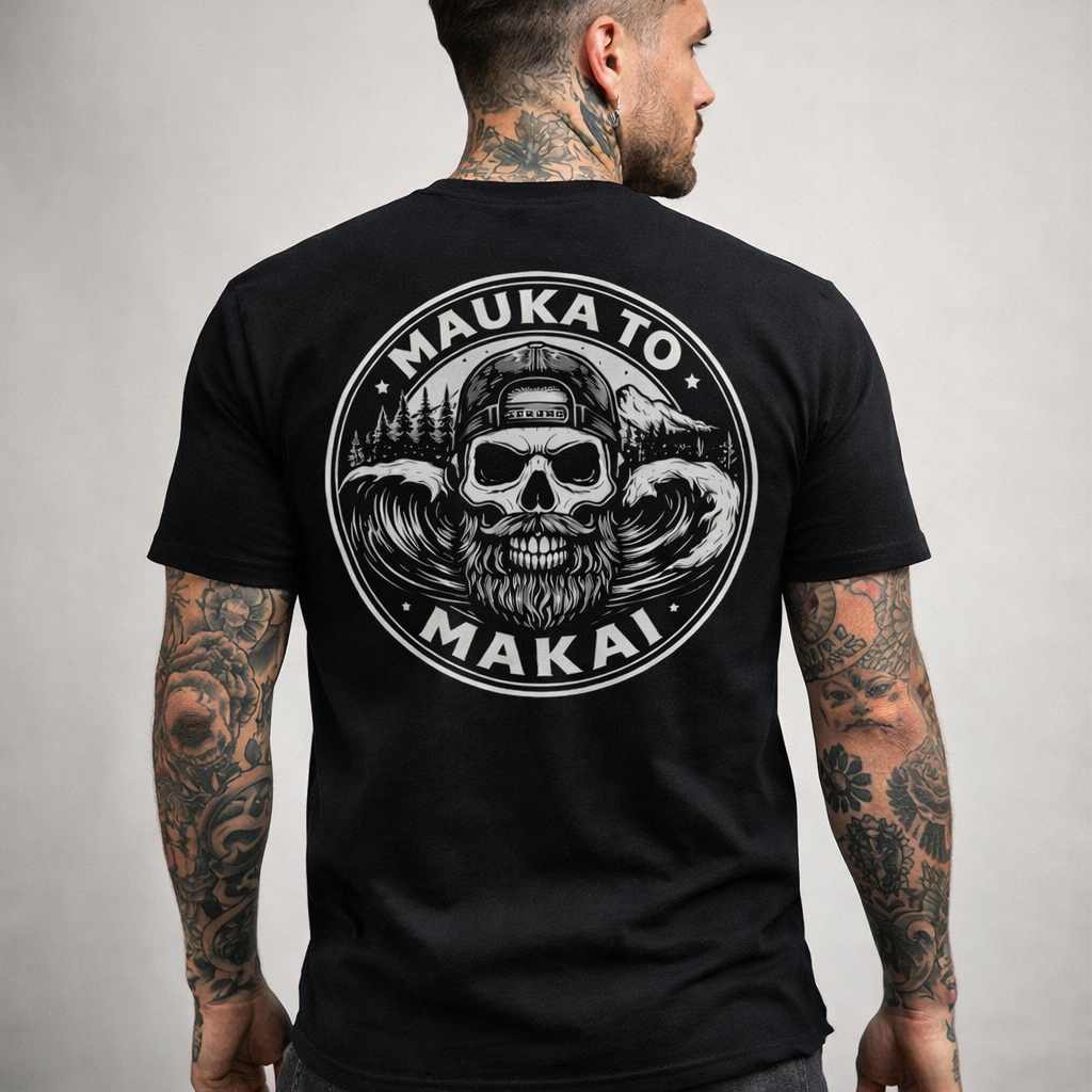 Island Summit “Mauka to Makai” Skull Wave Tee