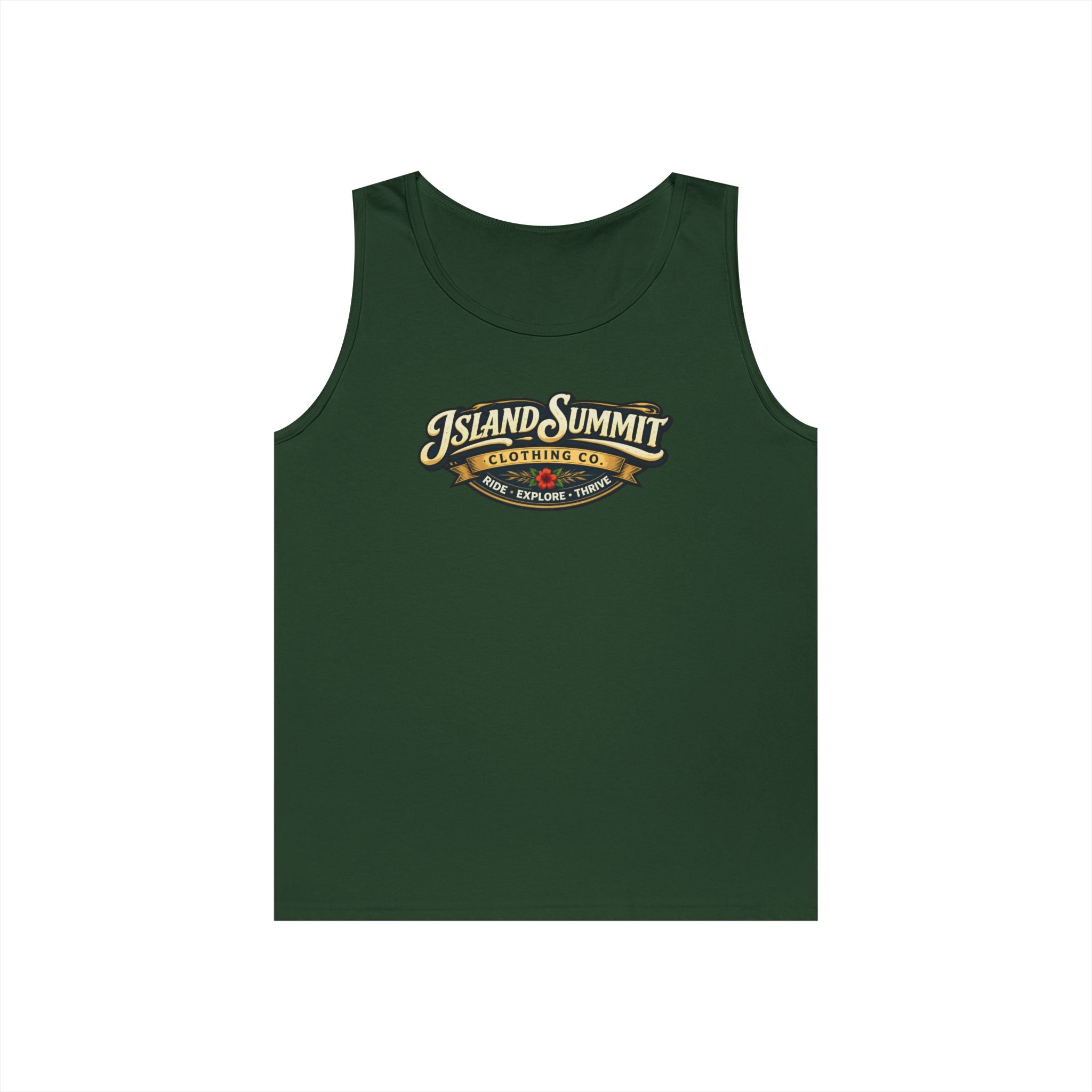 Island Summit Logo Tank Top | Vintage Surf Badge, Beachwear