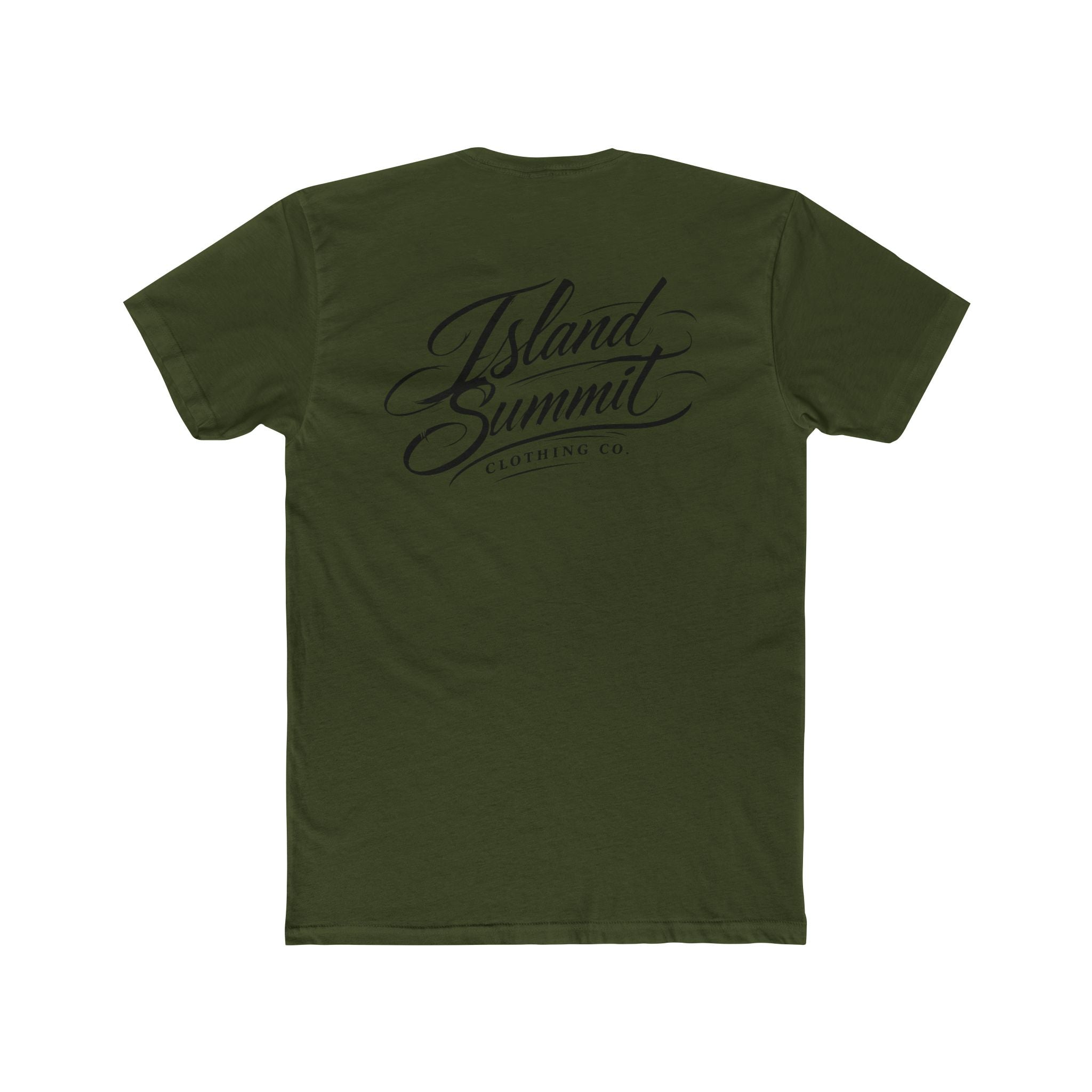 Island Summit Script Logo T-Shirt | Chest and Back Logo