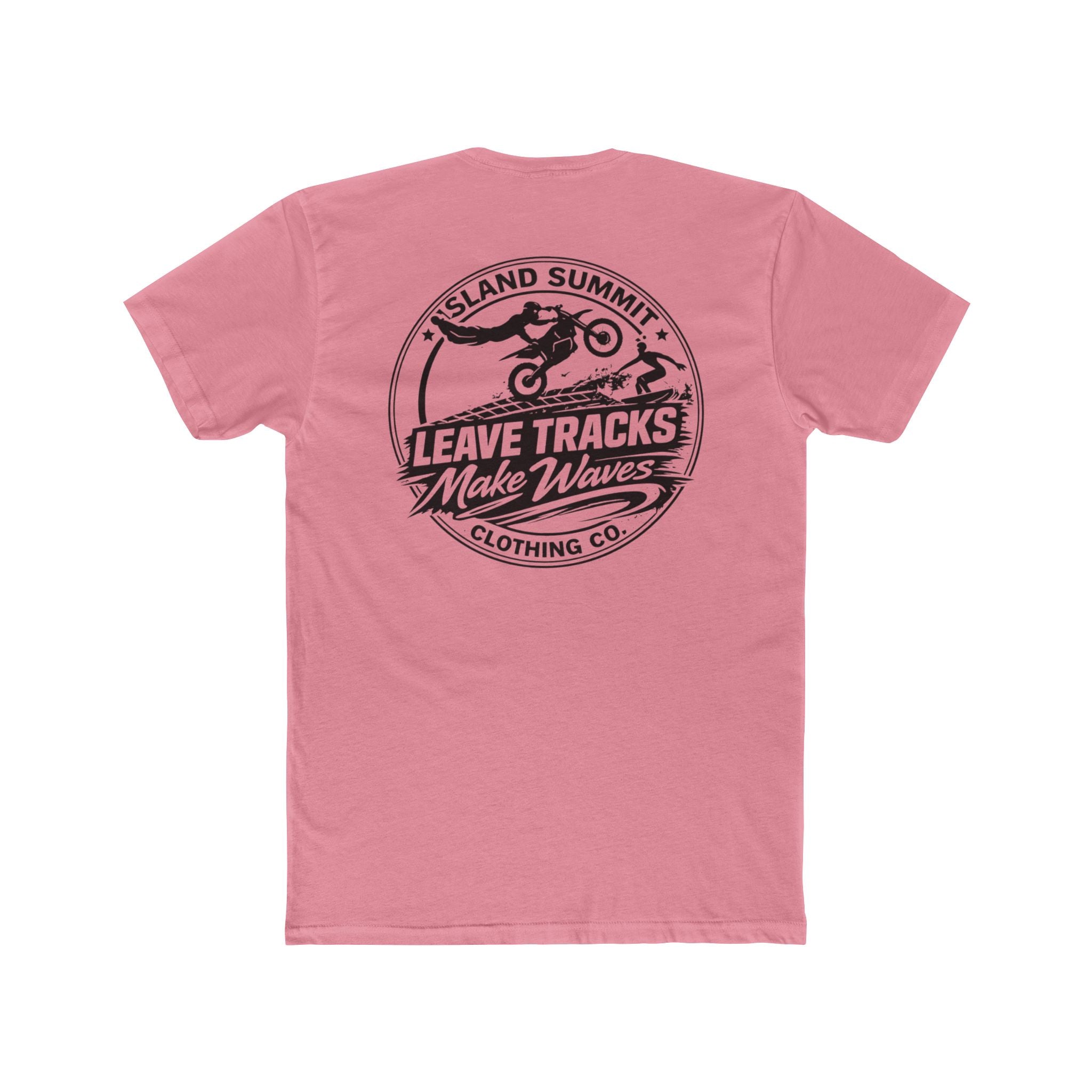 Island Summit Leave Tracks, Make Waves Dirt Bike Surf Tee
