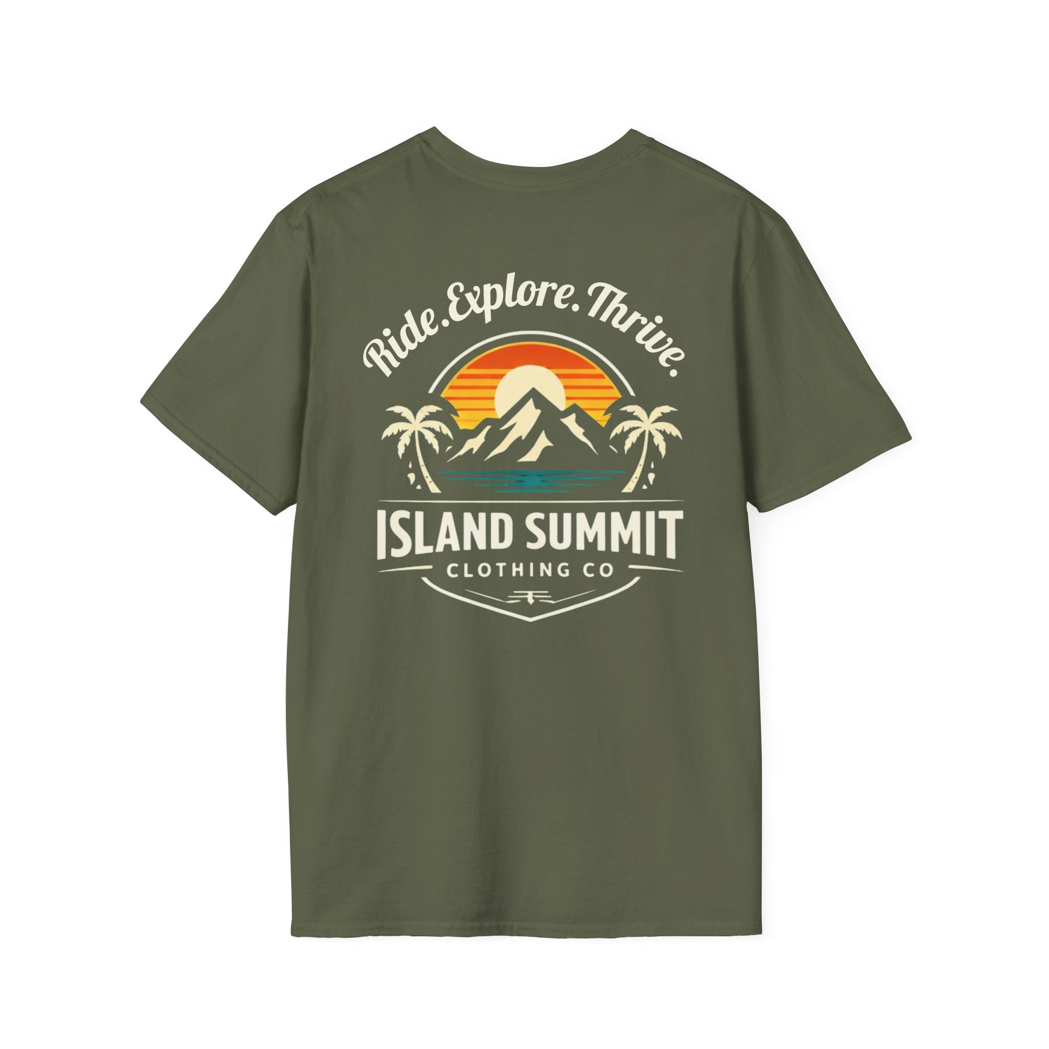 Island Summit sunset mountain palm Tee