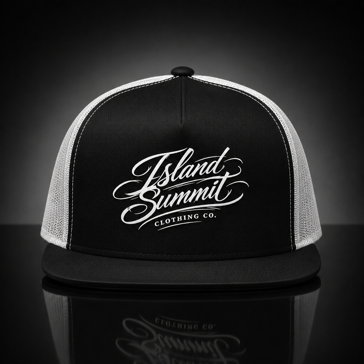 Island Summit script logo Trucker Hat