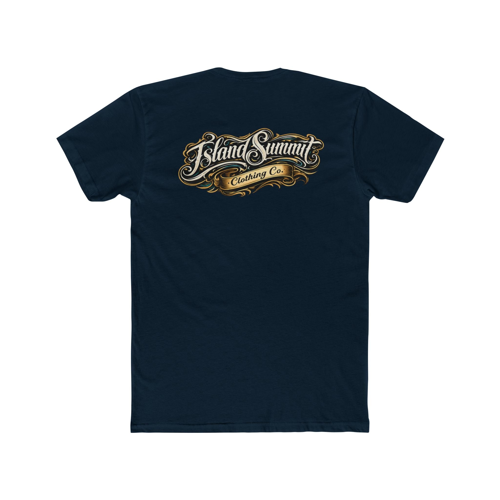 Island Summit Clothing Co logo T-Shirt | Vintage script chest and back graphic