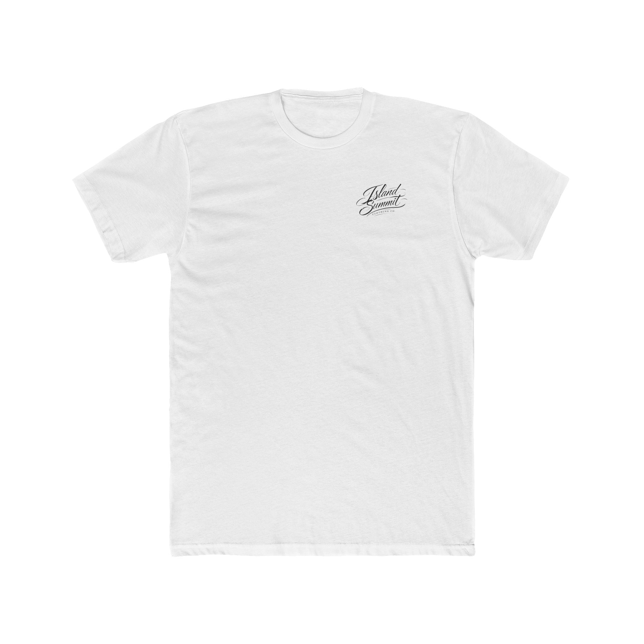 Island Summit Script Logo T-Shirt | Chest and Back Logo