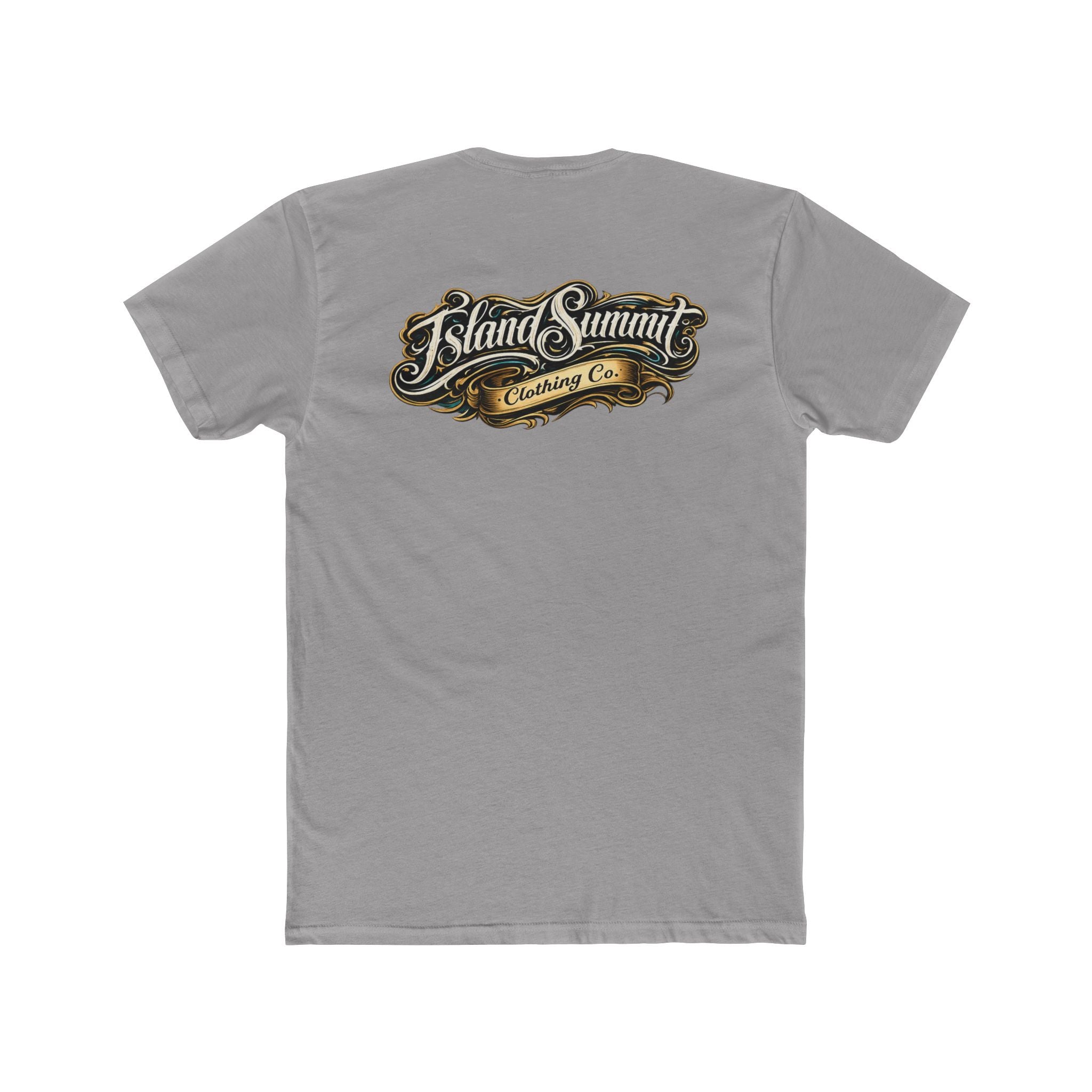 Island Summit Clothing Co logo T-Shirt | Vintage script chest and back graphic