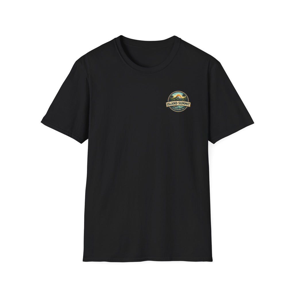 Island Summit logo tropical mountain Tee