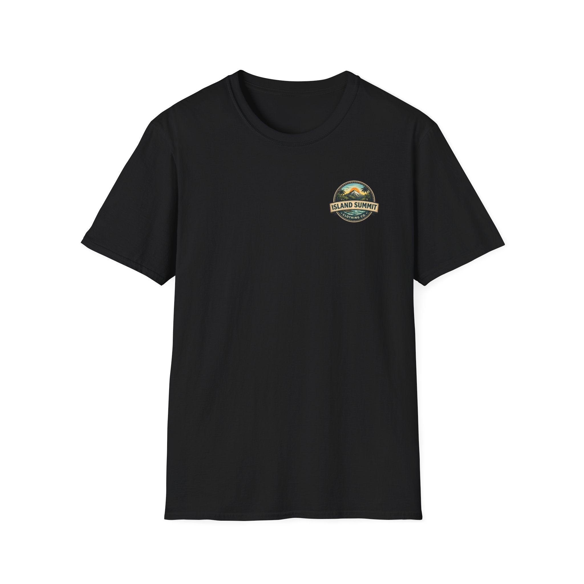 Island Summit logo tropical mountain Tee