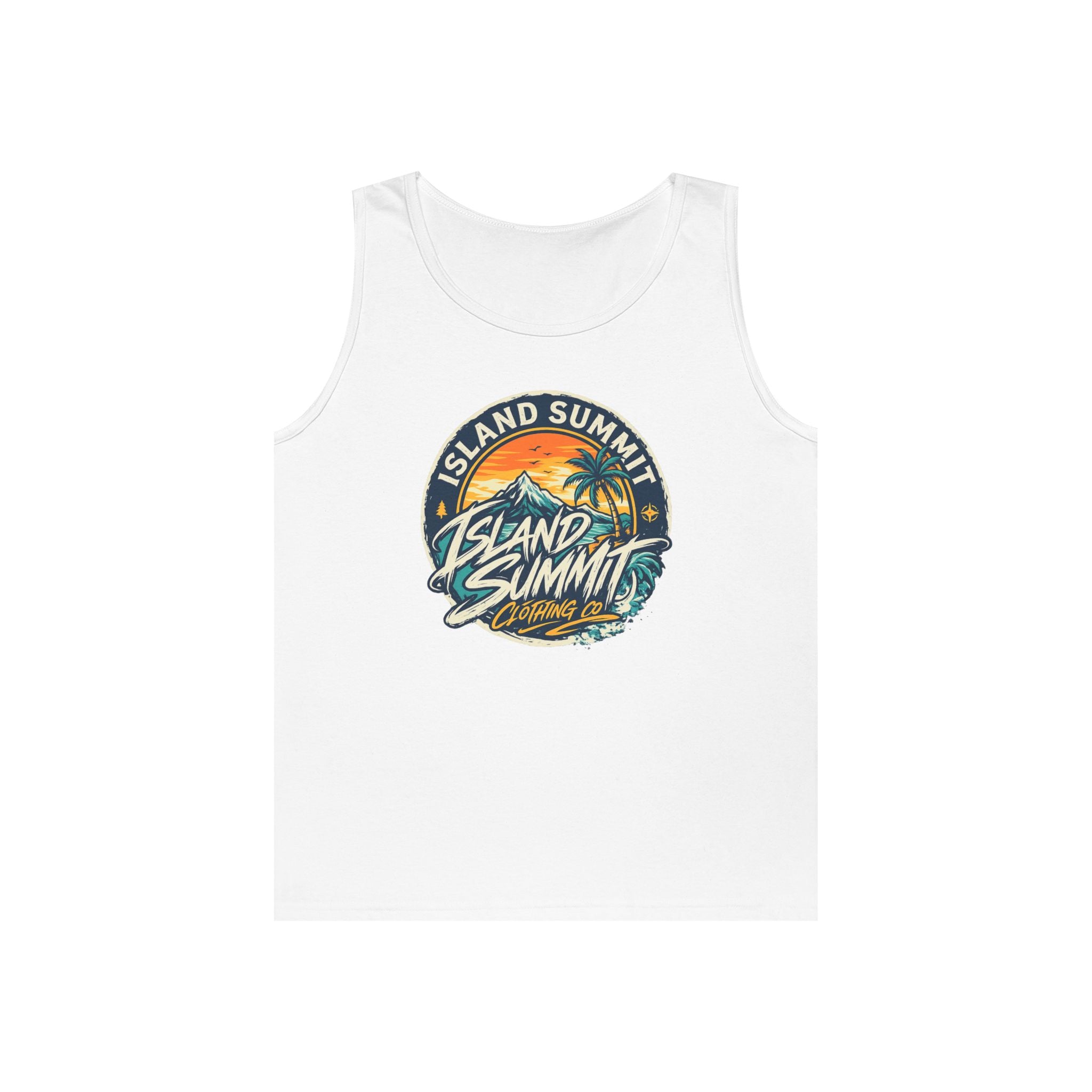 Island Summit Sunset Palm Tank Top