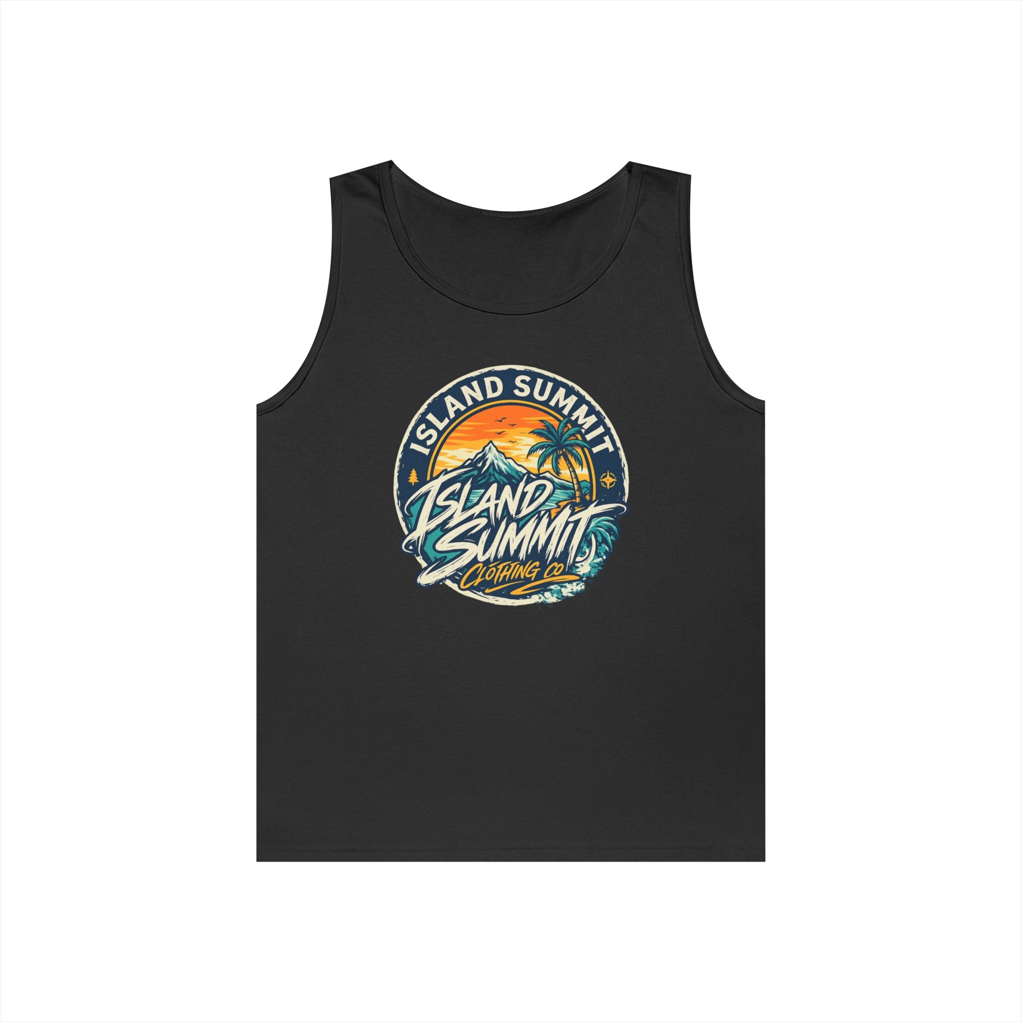Island Summit Sunset Palm Tank Top