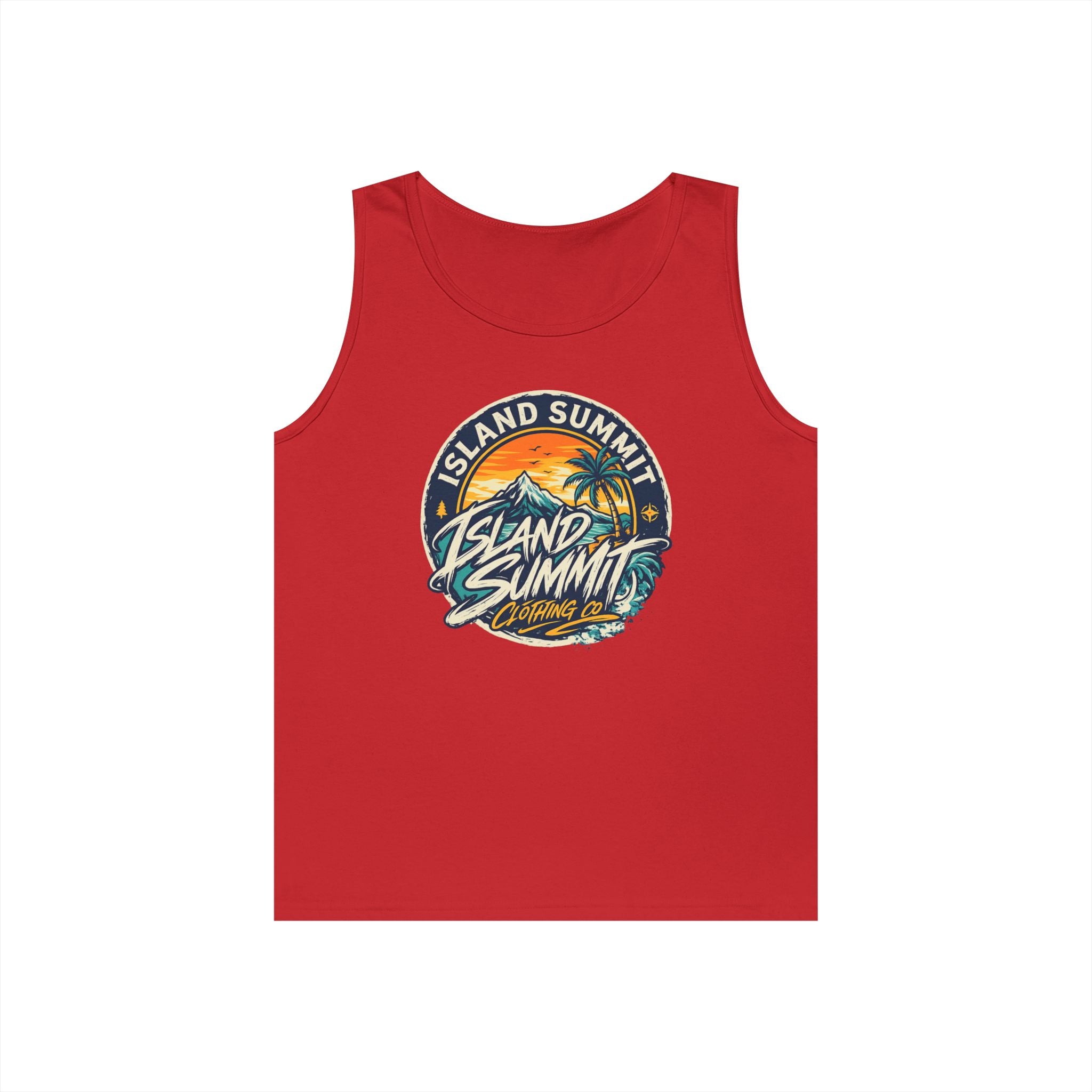Island Summit Sunset Palm Tank Top