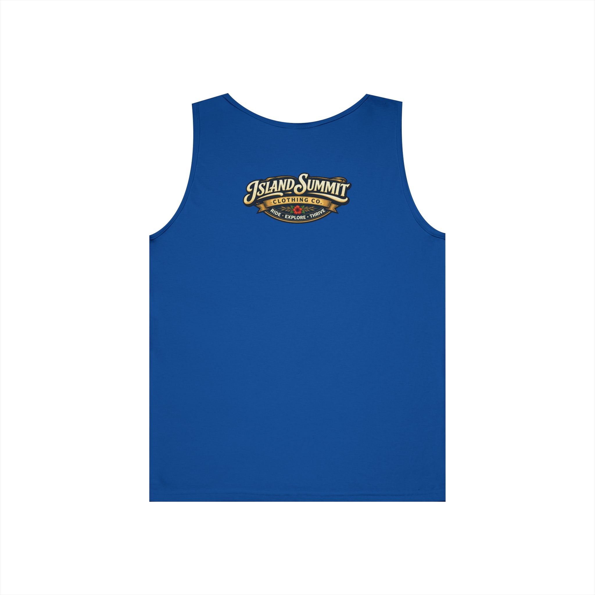 Island Summit Logo Tank Top | Vintage Surf Badge, Beachwear