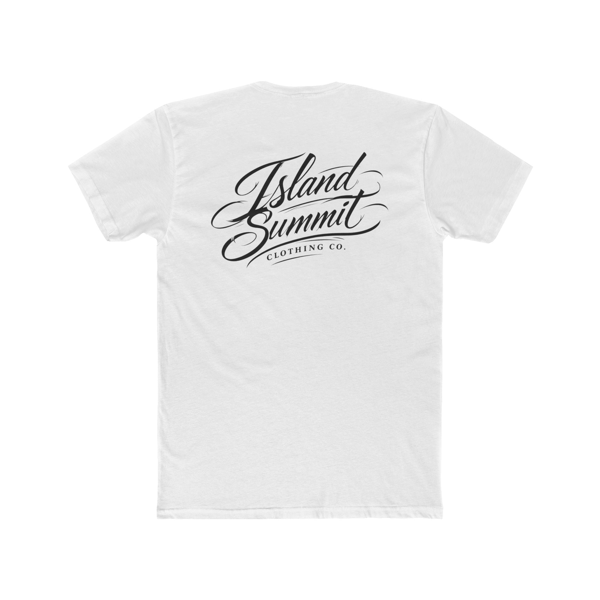 Island Summit Script Logo T-Shirt | Chest and Back Logo