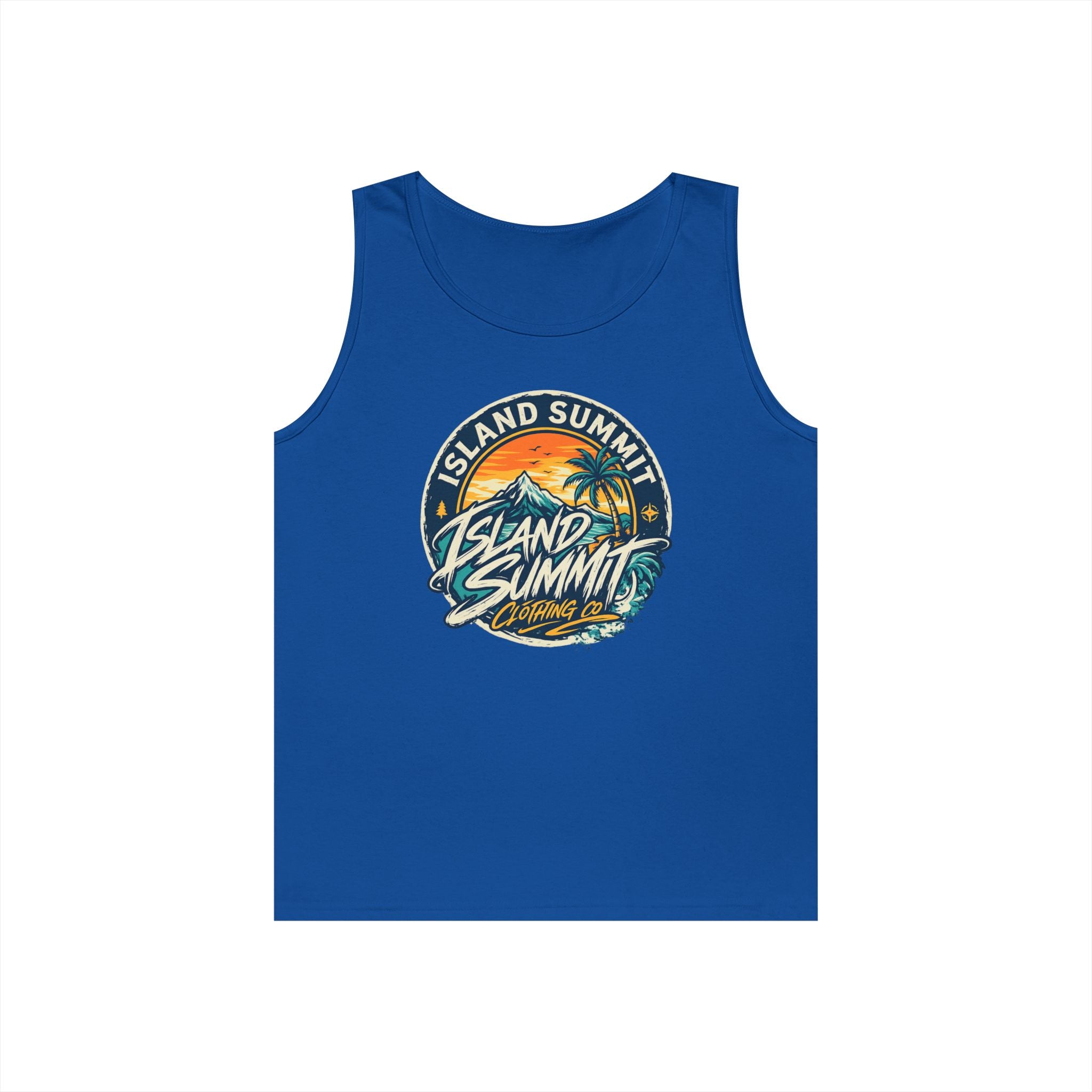 Island Summit Sunset Palm Tank Top