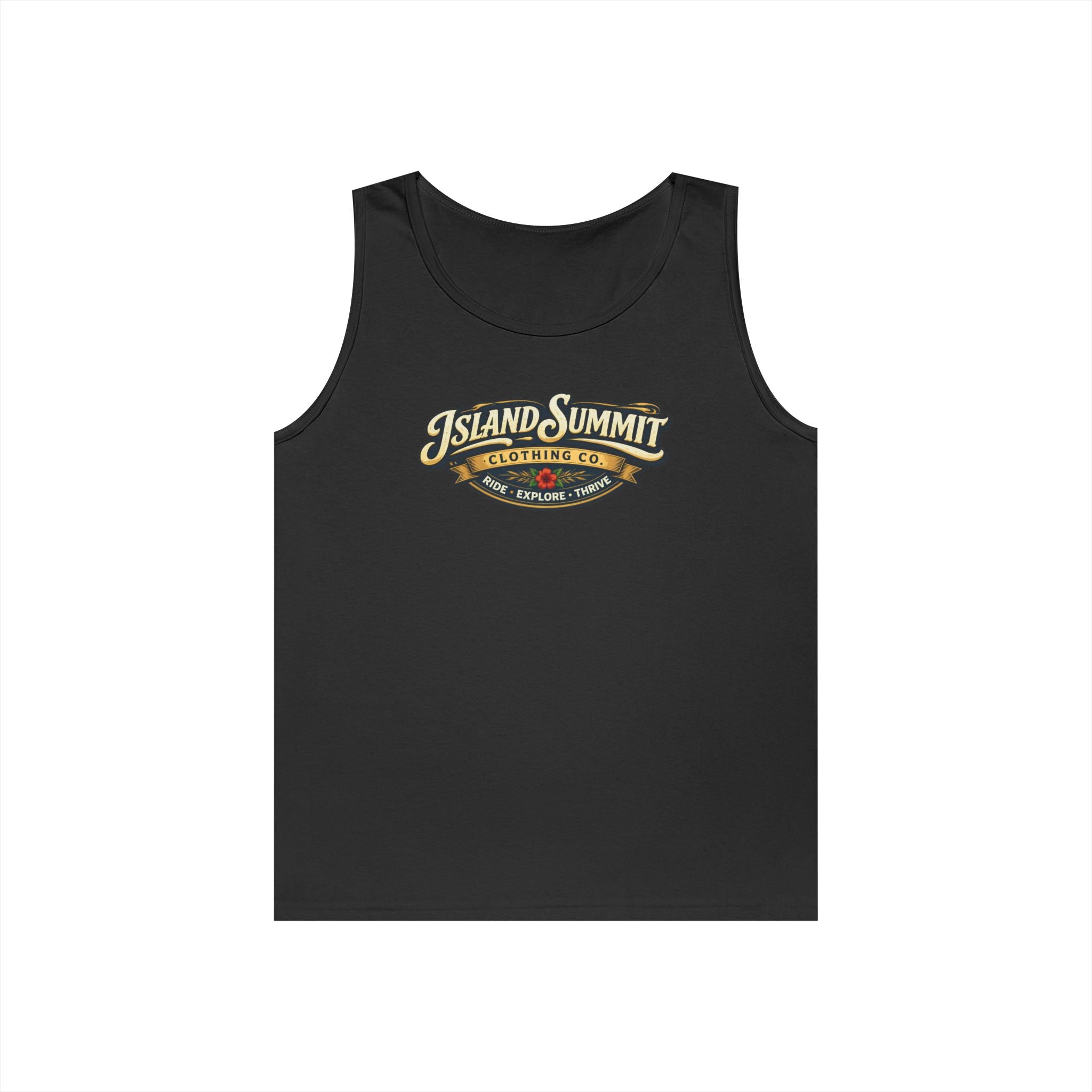 Island Summit Logo Tank Top | Vintage Surf Badge, Beachwear