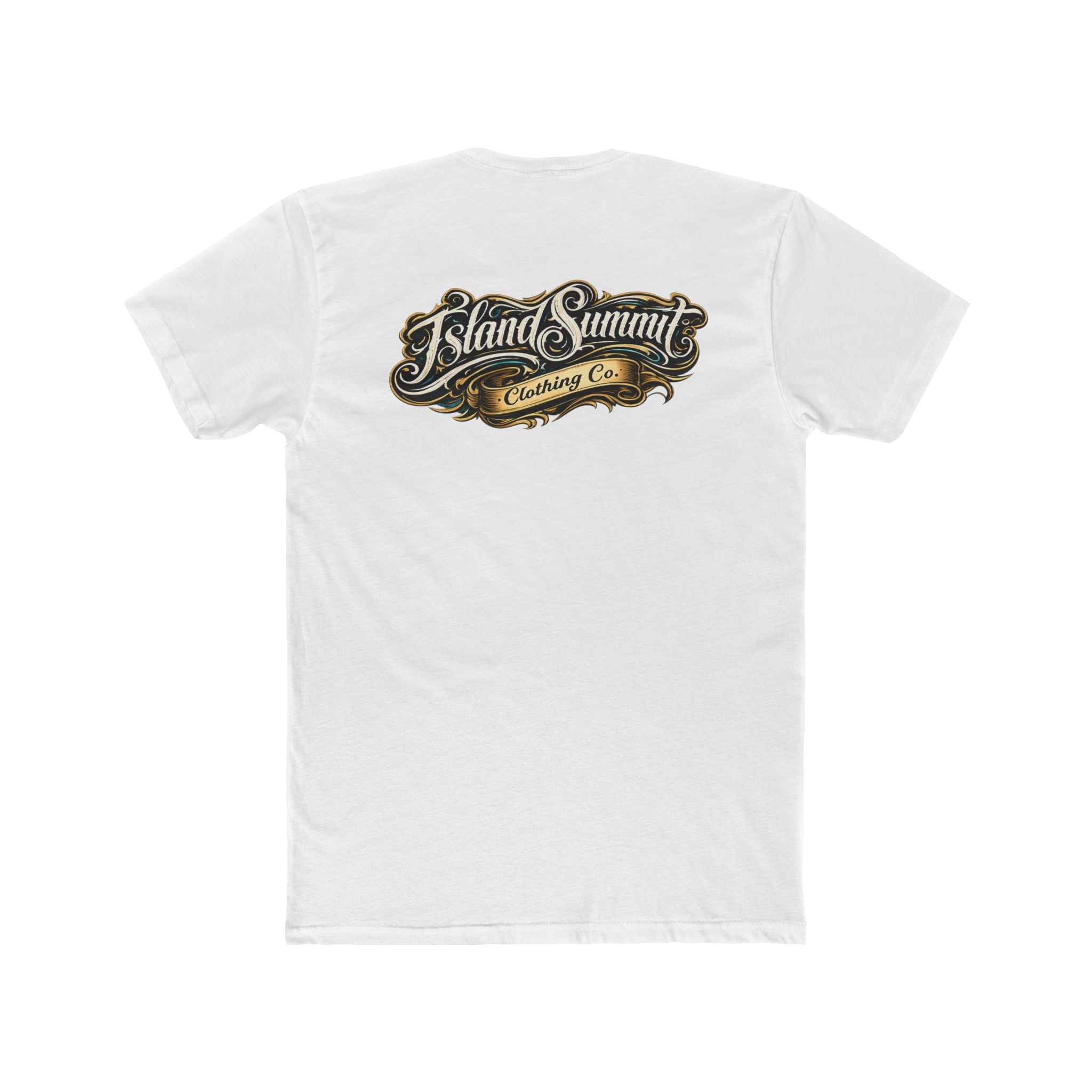 Island Summit Clothing Co logo T-Shirt | Vintage script chest and back graphic