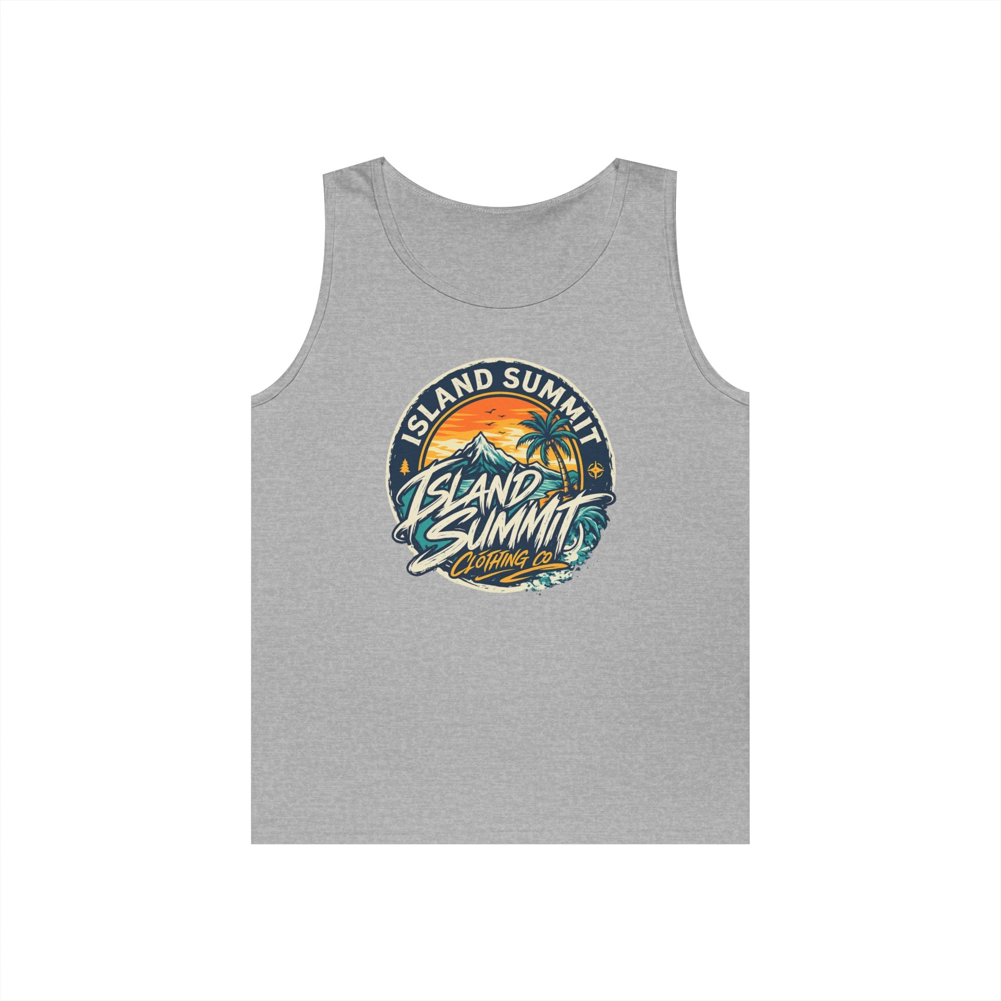 Island Summit Sunset Palm Tank Top