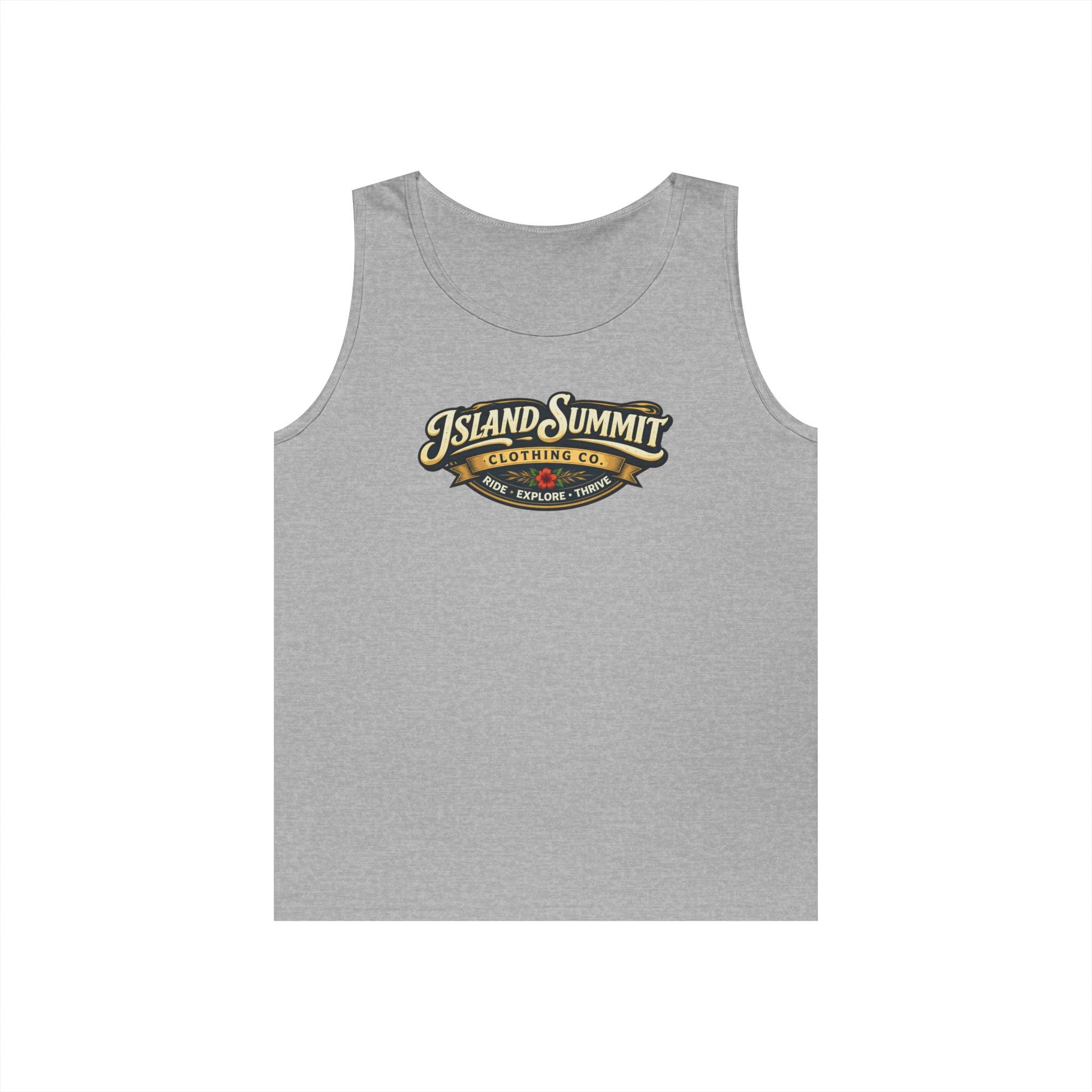 Island Summit Logo Tank Top | Vintage Surf Badge, Beachwear