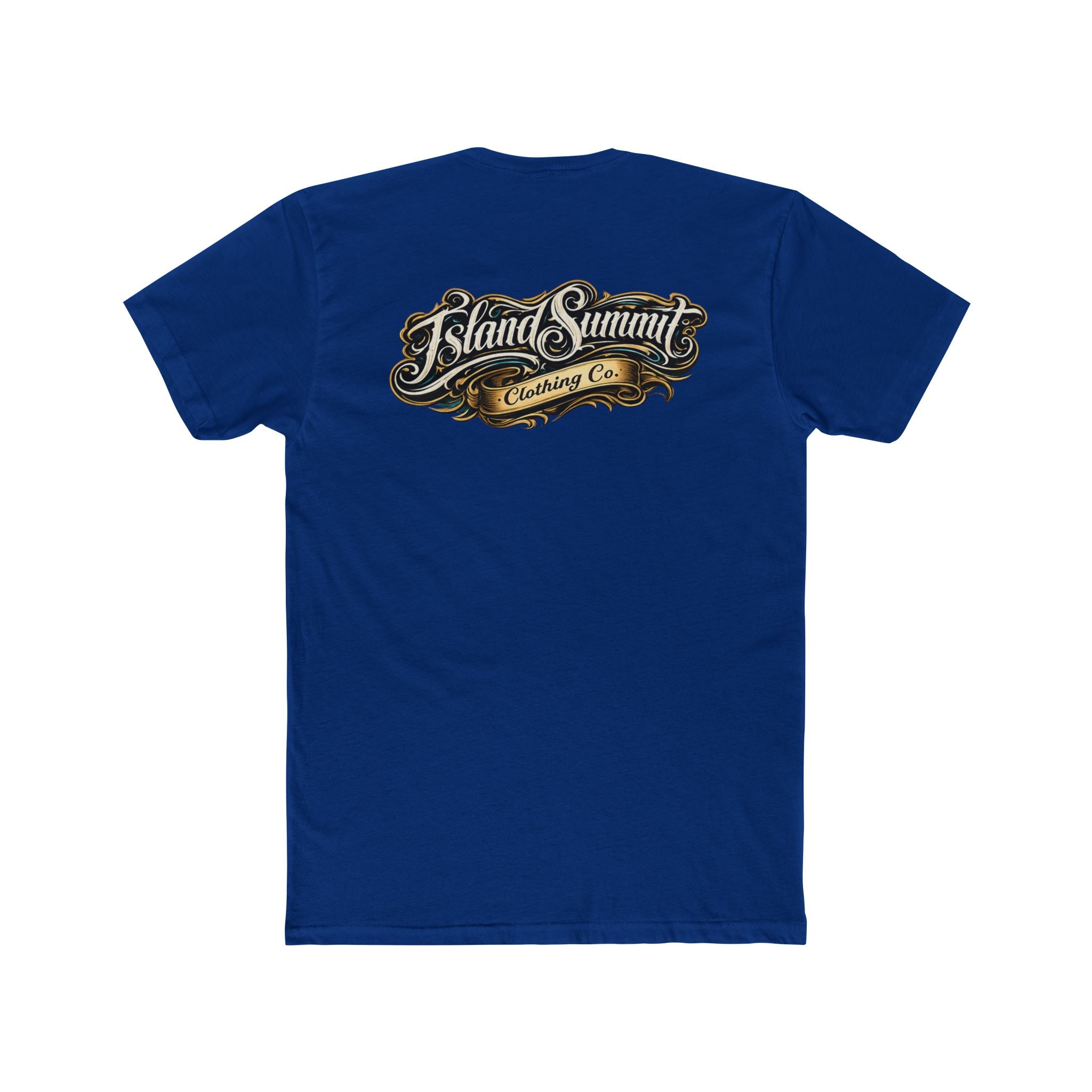 Island Summit Clothing Co logo T-Shirt | Vintage script chest and back graphic