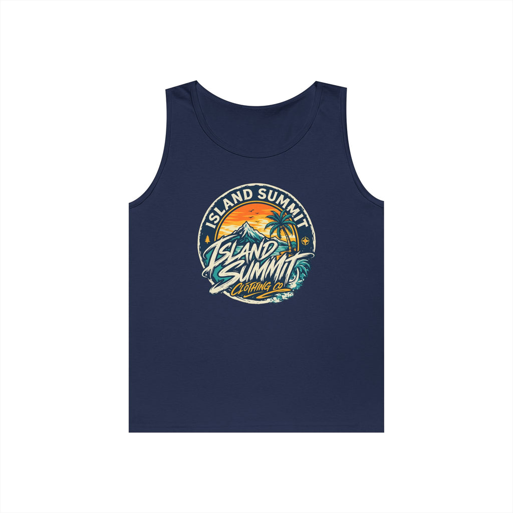 Island Summit Sunset Palm Tank Top